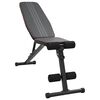 vidaXL Weight Bench Manual Black 131 x 41 x 110 cm Powder-Coated Steel