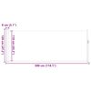 vidaXL Retractable Side Awning 120 x 300 cm Cream
