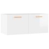 vidaXL Wall Cabinet High Gloss White 80x35x36,5 cm Engineered Wood