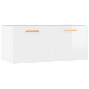 vidaXL Wall Cabinet High Gloss White 80x35x36,5 cm Engineered Wood