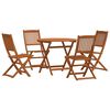 vidaXL Outdoor Furniture Set 5 pcs Natural Solid Eucalyptus Wood