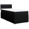 vidaXL Box Spring Bed with Mattress Black King Single Fabric