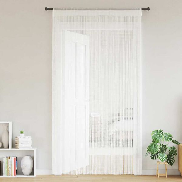 vidaXL String Curtains 2 pcs 100x250 cm White
