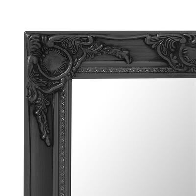 vidaXL Wall Mirror Baroque Style 60x40 cm Black