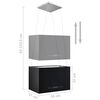 vidaXL Hanging Island Range Hood Touch Sensor LCD 55cm Steel