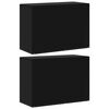 vidaXL Garden Furniture Cover | Set of 2 | Black | Aluminium, PE (Polyethylene)