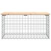 vidaXL Garden Bench Gabion Design 83x44x42 cm Solid Wood Pine