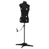 vidaXL Adjustable Dress Form Female Black S Size 33-40