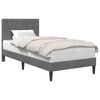 vidaXL Bed Frame with Headboard Dark Grey 107 x 203 cm Velvet