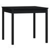 vidaXL 5 Piece Garden Dining Set Black Solid Wood Pine