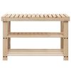 vidaXL 2-in-1 Shoe Rack with Bench Top Solid Fir Wood
