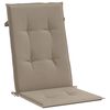 vidaXL Garden Highback Chair Cushions 4 pcs Taupe 120x50x3 cm Fabric