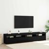 vidaXL TV Cabinet 2 pcs Black Oak 210 x 35 x 40 cm Engineered Wood
