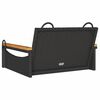 vidaXL Swing Bench Black 63x62x40 cm Poly Rattan