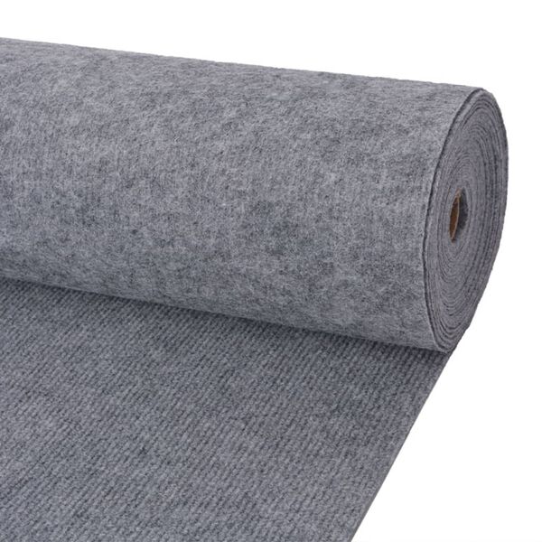 vidaXL Exhibition Carpet Rib 1.2x10 m Grey