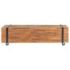 vidaXL TV Stand 110x30x32.5 cm Solid Teak Wood