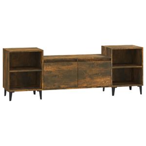 vidaXL TV Cabinet Smoked Oak 160x35x55 cm Engineered Wood