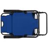 vidaXL Folding Sun Loungers 2 pcs with Footrests Steel Blue