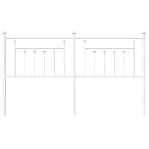 vidaXL Metal Replace Headboard White 180 cm