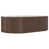 vidaXL Garden Raised Bed Brown 212x140x68 cm Galvanised Steel