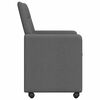 vidaXL Dining Chairs with Wheels 2 pcs Dark grey 58 x 65 x 94 cm