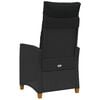 vidaXL Reclining Chair with Tea Plate Black 62 x 64 x 112 cm