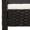 vidaXL Garden Bench with Cushion Black 105 cm Poly Rattan