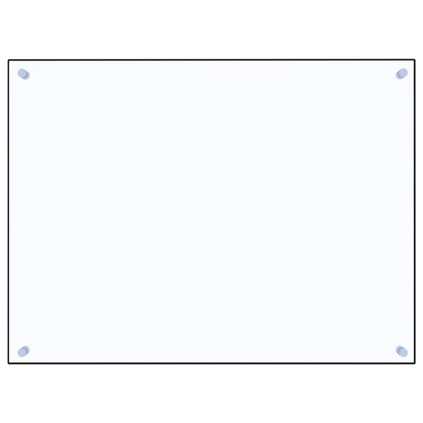 vidaXL Kitchen Backsplash Transparent 80 x 60 cm Tempered Glass