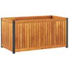 vidaXL Garden Planter | Natural wood with black steel