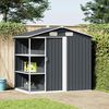 vidaXL Garden Shed with Rack Anthracite 205x130x183 cm Iron