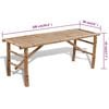 vidaXL Beer Table with 2 Benches 100 cm Bamboo