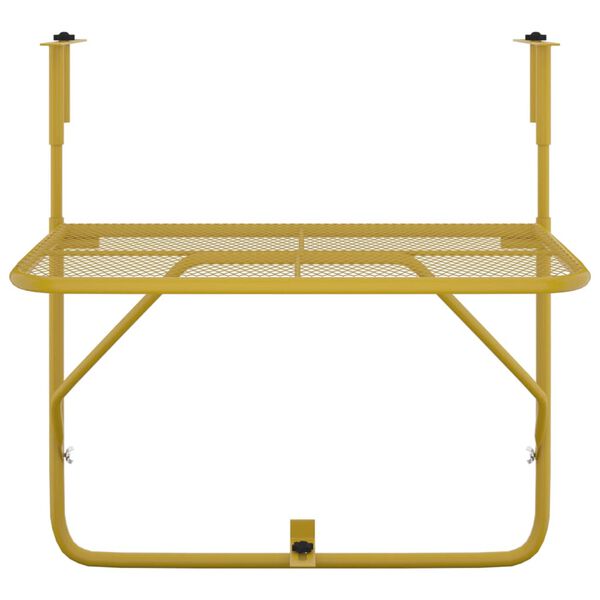 vidaXL Balcony Table Gold 60x40 cm Steel