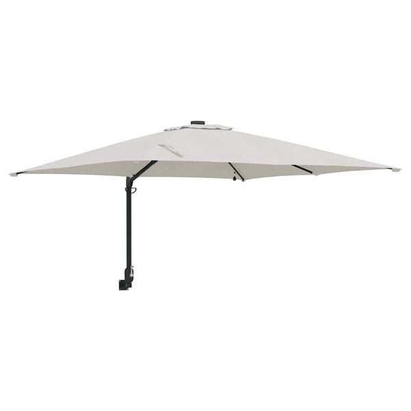 vidaXL Garden Parasol Sand 248.5 x 247.5 x 160 cm Polyester and Steel
