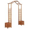 vidaXL Garden Arch with Planter Solid Acacia Wood 180x40x218 cm