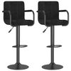 vidaXL Bar Stool | Set of 2 | Black