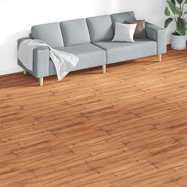 vidaXL Flooring Planks 18 pcs Brown 5.26 m&sup2; PVC
