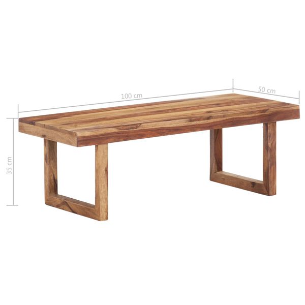 vidaXL Coffee Table 100x50x35 cm Solid Acacia Wood