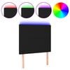 vidaXL LED Headboard Black 100 cm Fabric