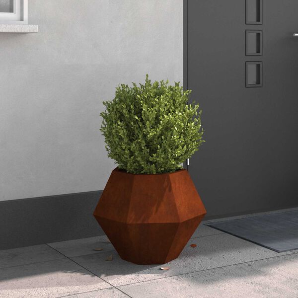 vidaXL Planter Rusty 50 x 50 x 40 cm Weathering Steel