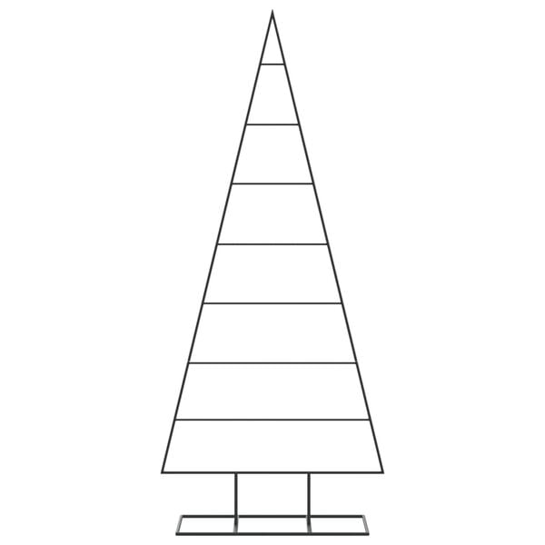 vidaXL Metal Christmas Tree for Decoration Black 150 cm