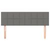 vidaXL Headboards Dark Grey 144x5x78/88 cm Fabric