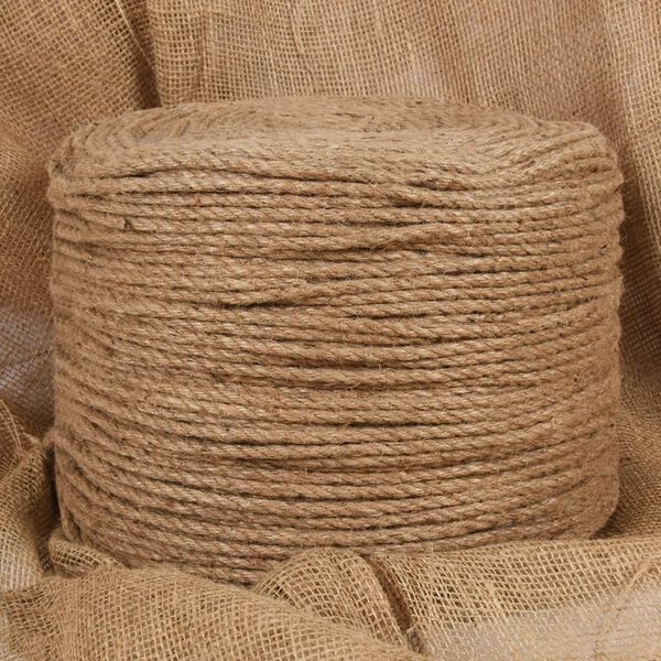 vidaXL Jute Rope 100 m Long 6 mm Thick