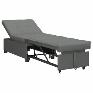 vidaXL Pull Out Sofa Bed Dark Grey 194 x 50 x 82 cm Fabric