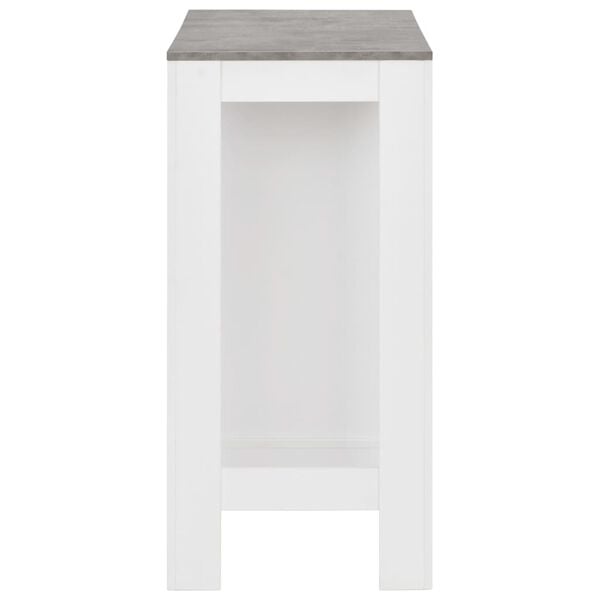 vidaXL Bar Table with Shelf White 110x50x103 cm