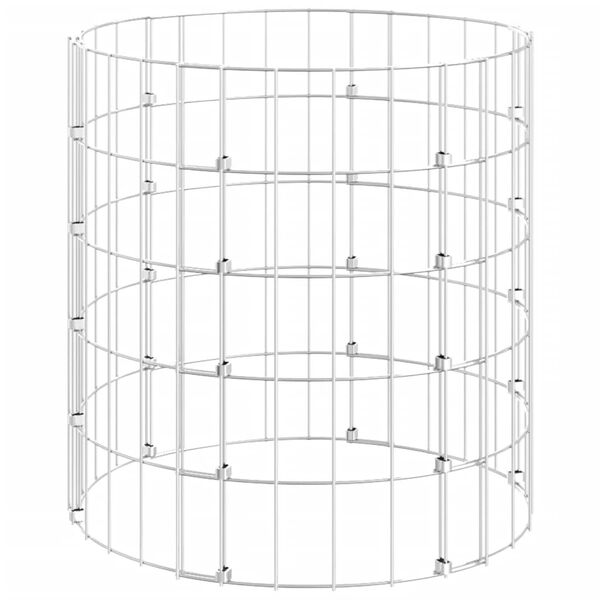 vidaXL Circular Gabion Pole Galvanised Steel Ø50x50 cm