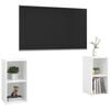 vidaXL TV Cabinets 2 pcs High Gloss White 72x35x36.5 cm Engineered Wood