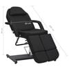 vidaXL Beauty Treatment Chair Faux Leather Black 180x62x78 cm