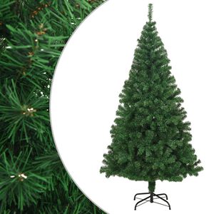 vidaXL Artificial Christmas Tree | Green | PVC, steel | 210 cm tall
