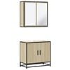 vidaXL 2 Piece Bathroom Furniture Set Sonoma Oak Engineered Wood