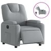 vidaXL Electric Recliner Chair Light Grey Fabric